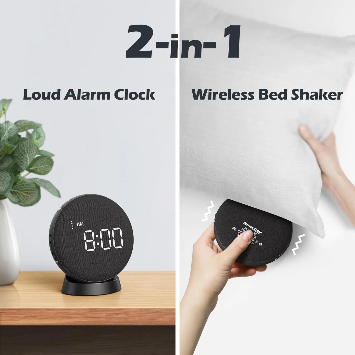 Magnetic Charging Bedside Alarm Clock