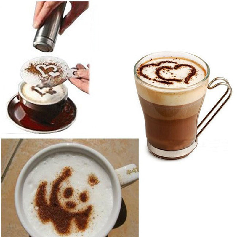 16-Piece Coffee Art Stencil Set