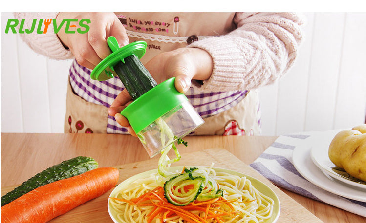 Vegetable Fruit Spiral Slicer Carrot Cucumber Grater Spiral Blade Cutter Salad Tools Zucchini Pasta Noodle Spaghetti Maker