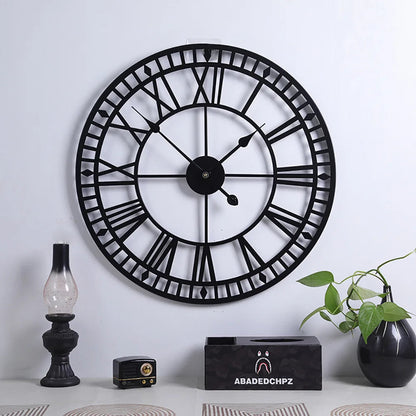 Roman Numeral Metal Wall Clock