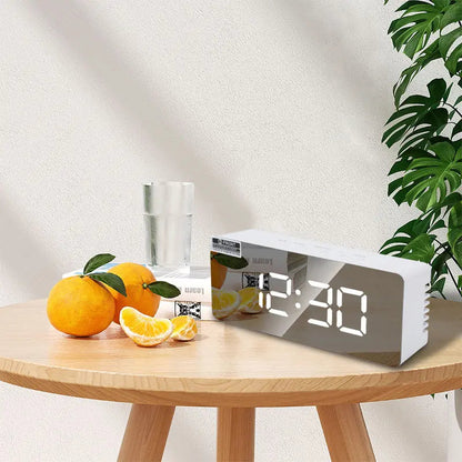 Mirror LED Alarm Clock