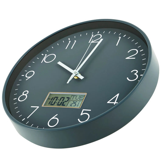 Analog Wall Clock with LCD Calendar