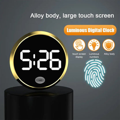 Round Touch LED Clock - Multicolor