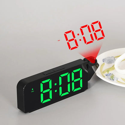 LED Projection Alarm Clock - Red Display