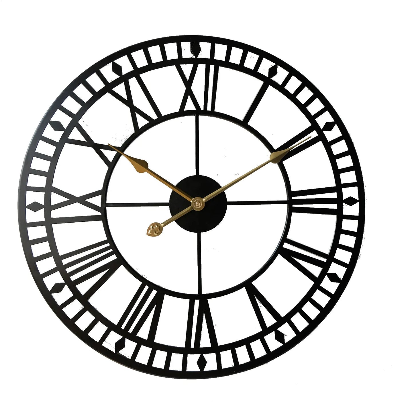 Roman Numeral Metal Wall Clock