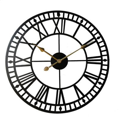 Roman Numeral Metal Wall Clock