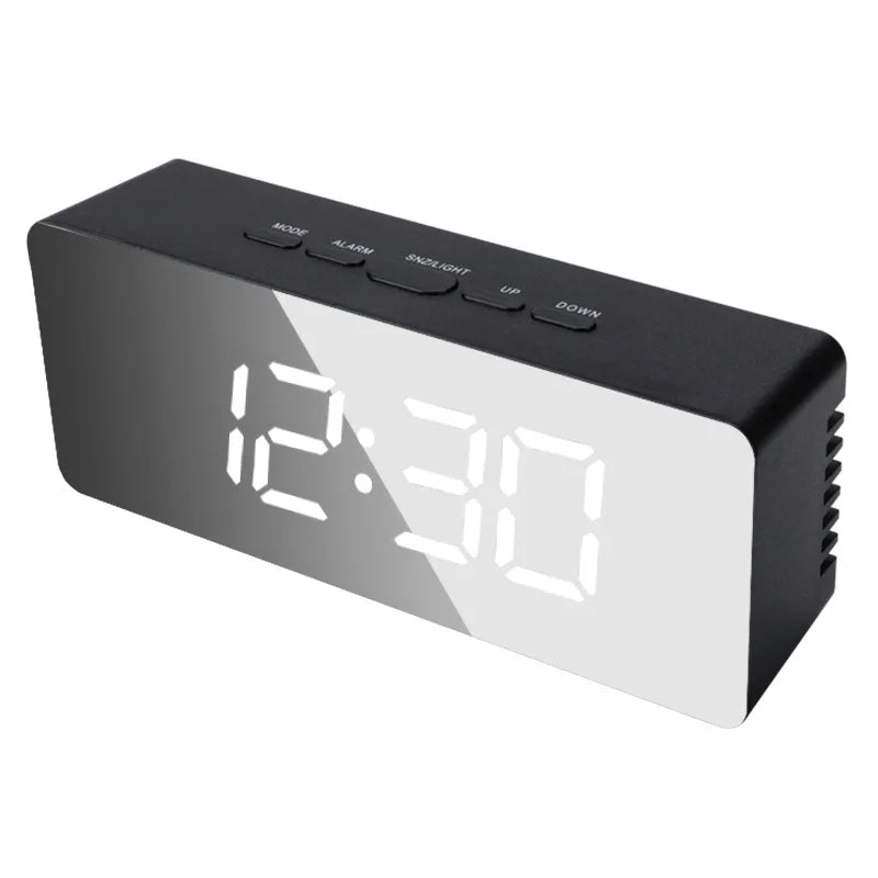 Mirror LED Alarm Clock