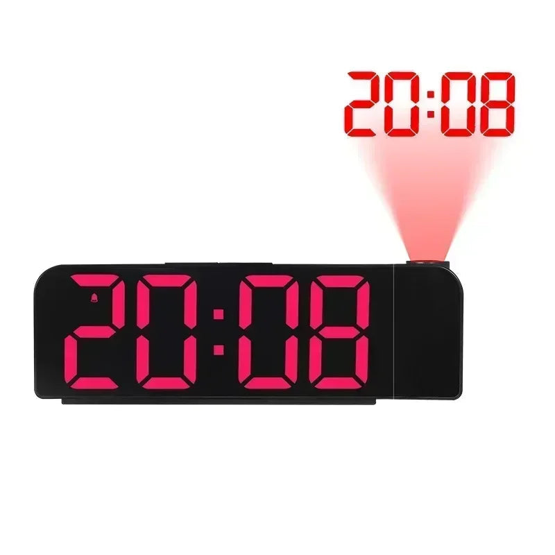 LED Projection Alarm Clock - Red Display