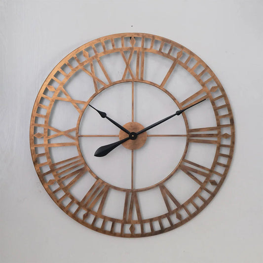 Roman Numeral Metal Wall Clock