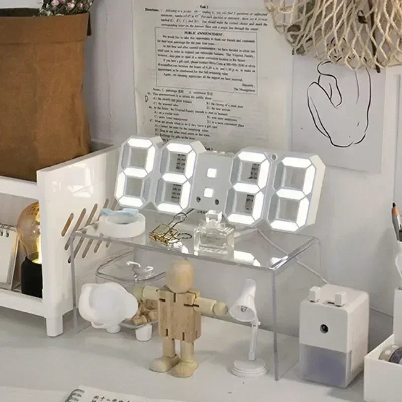 3D LED Desk and Wall Clock