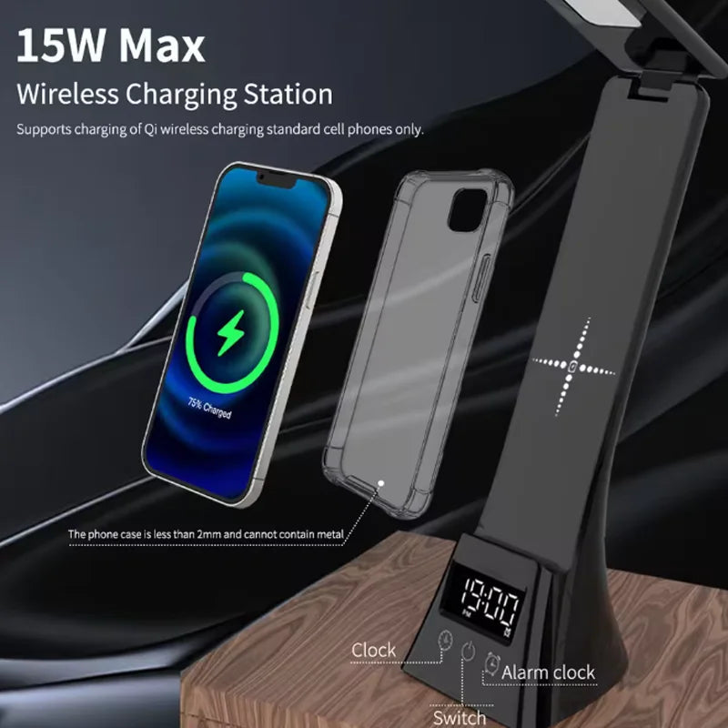 LED Desk Lamp Alarm Clock