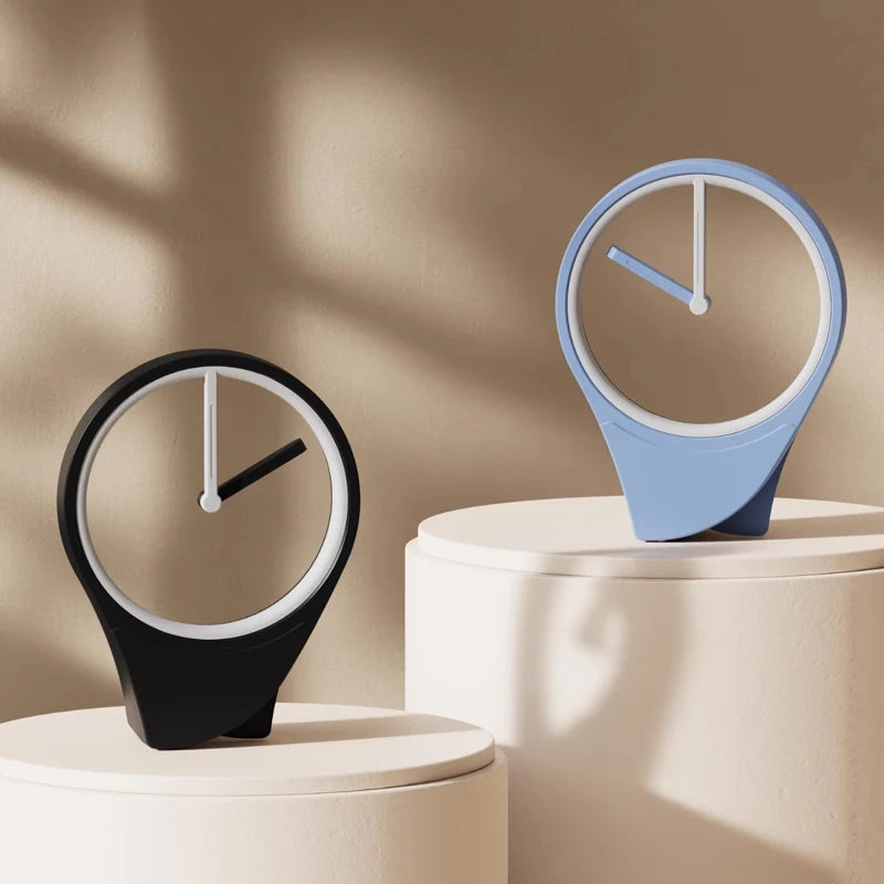 Minimal Ring Table Clock - Warm Accent