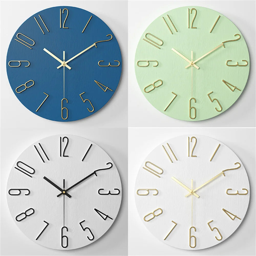 Round Analog Wall Clock - Light Dial
