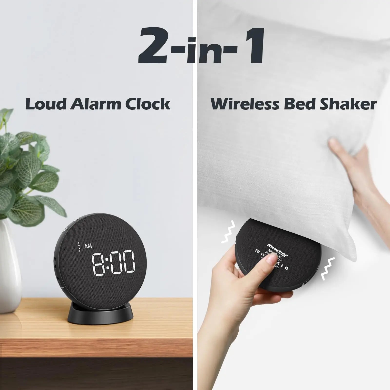 Magnetic Charging Bedside Alarm Clock