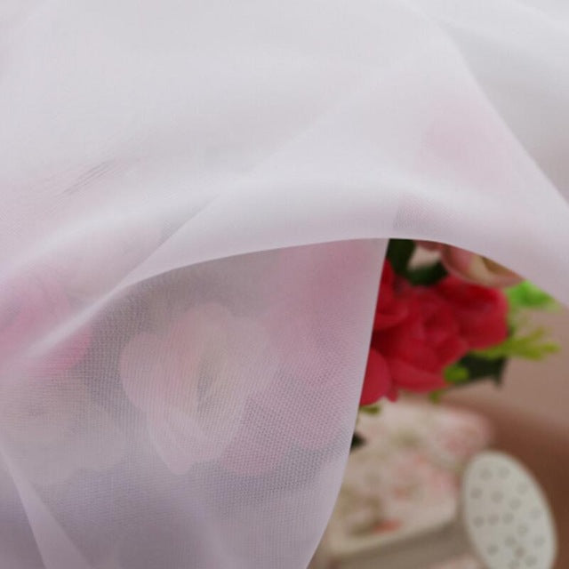 Europe Solid White Yarn Curtain Window Tulle Curtains For Living Room Kitchen Modern Window Treatments Voile Curtain P184Z40
