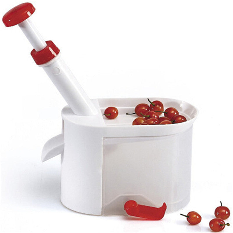 Cherry Corer Container Cherry Olive Pits Pitter Stone Seed Remover Machine Easy Operation Kitchen Tool