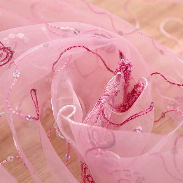 French Romantic Shining Butterfly Embroidered Voile Curtains Panel Window Home Textile Bedroom Curtains Tulle Cortinas T&344 #20