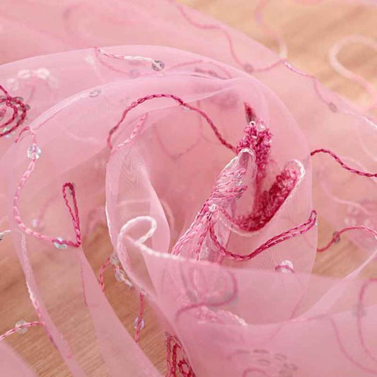 French Romantic Shining Butterfly Embroidered Voile Curtains Panel Window Home Textile Bedroom Curtains Tulle Cortinas T&344 #20