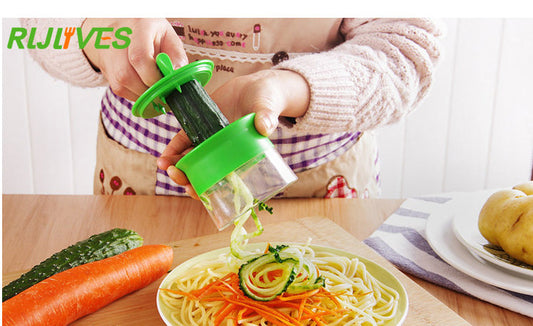Vegetable Fruit Spiral Slicer Carrot Cucumber Grater Spiral Blade Cutter Salad Tools Zucchini Pasta Noodle Spaghetti Maker