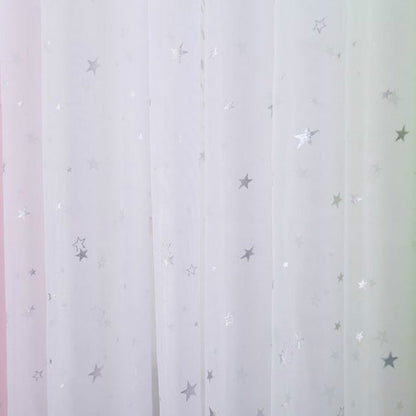White Star Tulle Curtains Modern Curtains for Living Room Transparent Tulle Curtains Window Drapes Sheer for the Bedroom 234&15