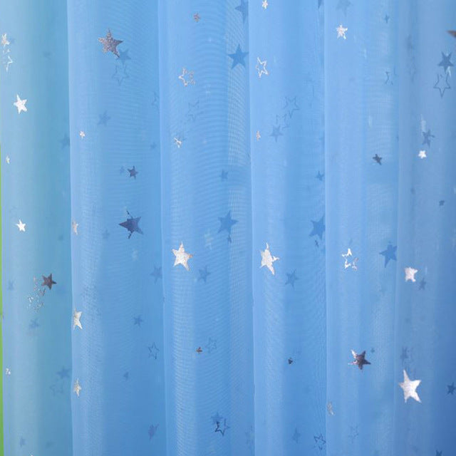 White Star Tulle Curtains Modern Curtains for Living Room Transparent Tulle Curtains Window Drapes Sheer for the Bedroom 234&15