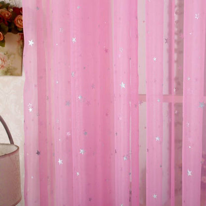 White Star Tulle Curtains Modern Curtains for Living Room Transparent Tulle Curtains Window Drapes Sheer for the Bedroom 234&15