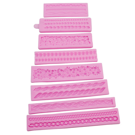 Fondant Silicone Mold Dry Pace Cake Mold Pearl Flower Pattern Silicon Mould For Fondant Cake Decorating Tools Silicone Lace Mat