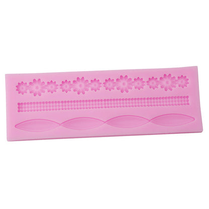 Fondant Silicone Mold Dry Pace Cake Mold Pearl Flower Pattern Silicon Mould For Fondant Cake Decorating Tools Silicone Lace Mat