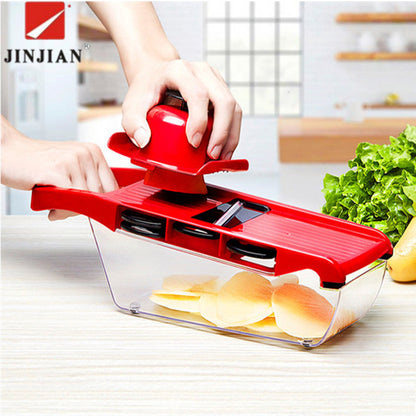 6 in 1  Mandoline Vegetable Slicer Stainless Steel Cutting Vegetable Grater Creative Kitchen Gadget Carrot Potato cutter