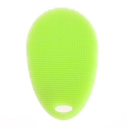 Fruit Vegetable Food Grade Silicone Dishwashing Sponge Brush Antibacterial Kitchen Cleaning Pad Clean Vegetable/Pan Brush Tool