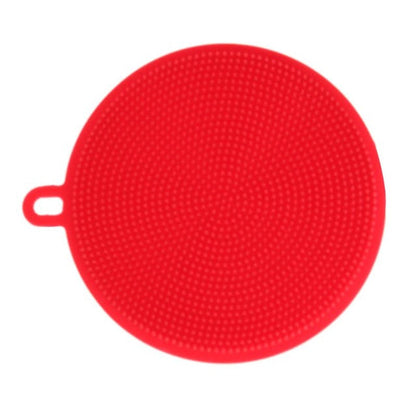 Fruit Vegetable Food Grade Silicone Dishwashing Sponge Brush Antibacterial Kitchen Cleaning Pad Clean Vegetable/Pan Brush Tool
