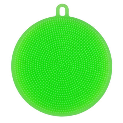 Fruit Vegetable Food Grade Silicone Dishwashing Sponge Brush Antibacterial Kitchen Cleaning Pad Clean Vegetable/Pan Brush Tool