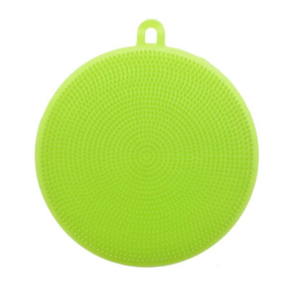 Fruit Vegetable Food Grade Silicone Dishwashing Sponge Brush Antibacterial Kitchen Cleaning Pad Clean Vegetable/Pan Brush Tool