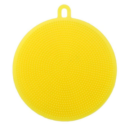 Fruit Vegetable Food Grade Silicone Dishwashing Sponge Brush Antibacterial Kitchen Cleaning Pad Clean Vegetable/Pan Brush Tool
