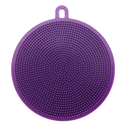 Fruit Vegetable Food Grade Silicone Dishwashing Sponge Brush Antibacterial Kitchen Cleaning Pad Clean Vegetable/Pan Brush Tool