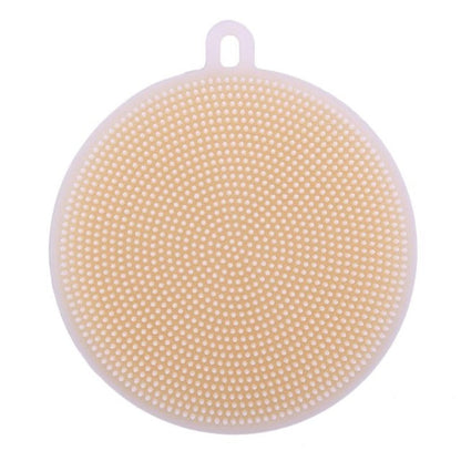 Fruit Vegetable Food Grade Silicone Dishwashing Sponge Brush Antibacterial Kitchen Cleaning Pad Clean Vegetable/Pan Brush Tool