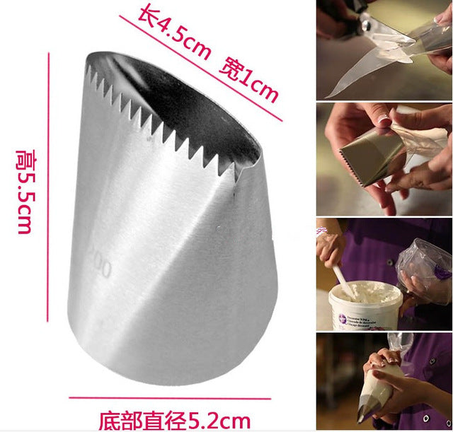 Extra Large Icing Piping Nozzles Cake Decorating Pastry Tip Sets Fondant Cake Tools Steel Nozzle Set DIY Cake Decorating Tips Se