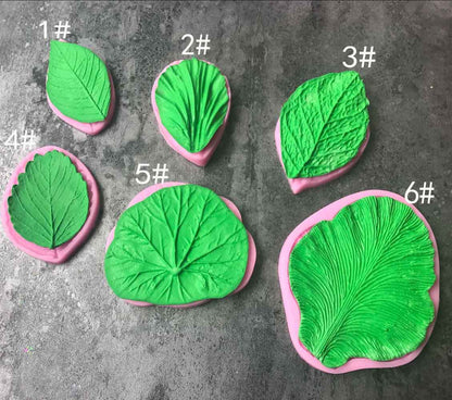 Large flower petals and leaves shape leaf texture model sugar liquid silicone baking mold embossing mold