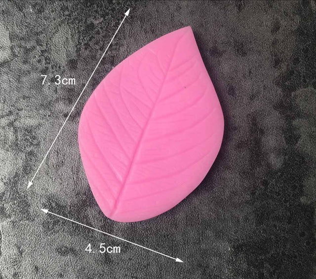 Large flower petals and leaves shape leaf texture model sugar liquid silicone baking mold embossing mold