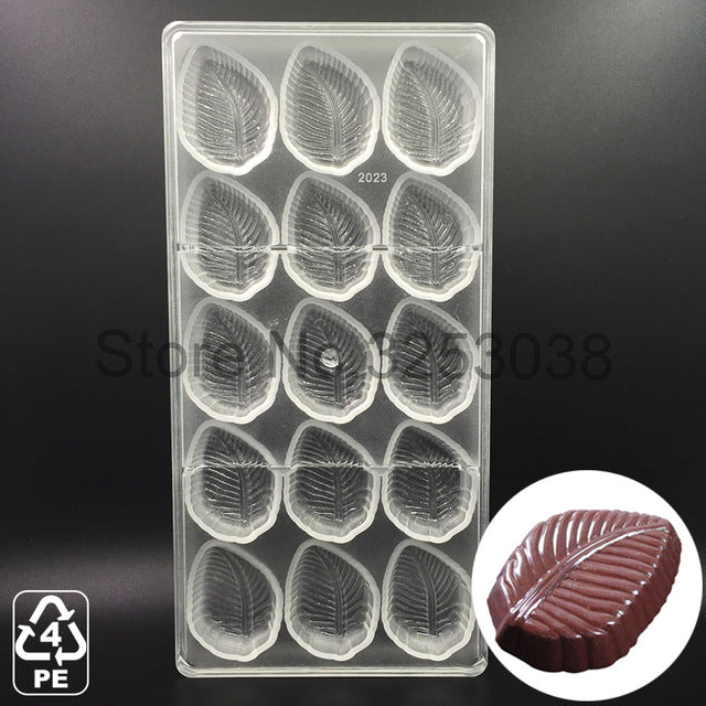 3D Plastic Polycarbonate Chocolate Moulds Shaped for Candy Soap Lollipops Making Baking Pastry Tools Form Bakeware Set Tray Mold