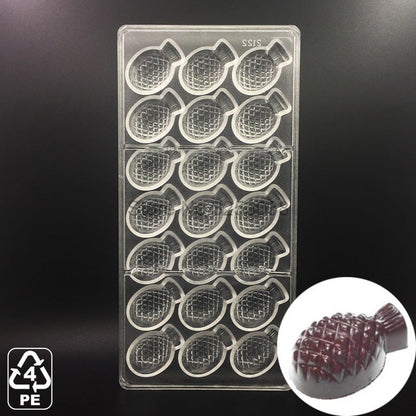 3D Plastic Polycarbonate Chocolate Moulds Shaped for Candy Soap Lollipops Making Baking Pastry Tools Form Bakeware Set Tray Mold