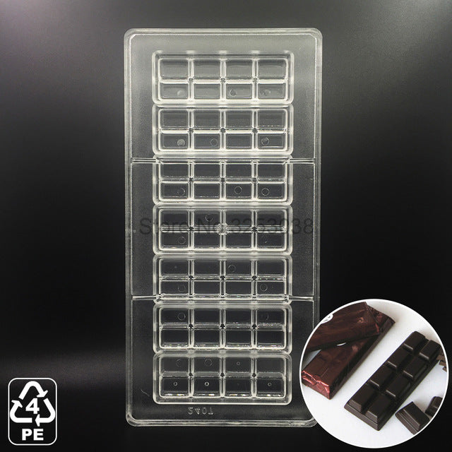 3D Plastic Polycarbonate Chocolate Moulds Shaped for Candy Soap Lollipops Making Baking Pastry Tools Form Bakeware Set Tray Mold