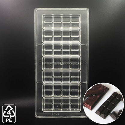 3D Plastic Polycarbonate Chocolate Moulds Shaped for Candy Soap Lollipops Making Baking Pastry Tools Form Bakeware Set Tray Mold