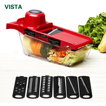Vegetable Cutter with Steel Blade Mandoline Slicer Manual Potato Peeler Carrot Cheese Grater Dicer Kitchen Accessories