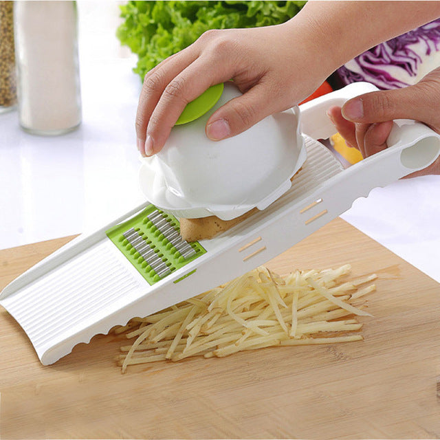 Vegetable Cutter with Steel Blade Mandoline Slicer Manual Potato Peeler Carrot Cheese Grater Dicer Kitchen Accessories