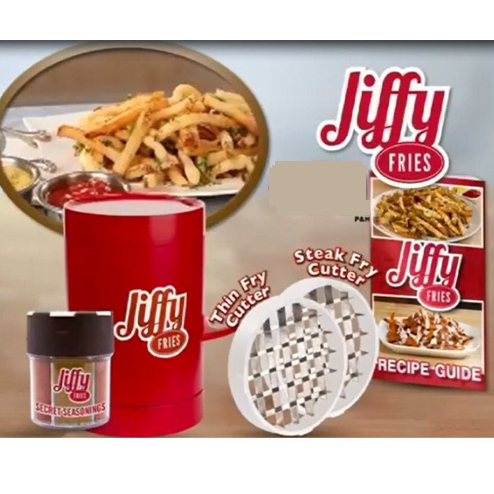 Stocked Fries Potatoes Maker Potato slicers French Fries Maker French Fries Cutter Machine & Microwave Container 2-in-1